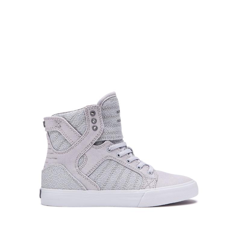 Buty Supra SKYTOP - Sneakersy Wysokie Dziecięce - Głęboka Szare (XAUS-16304)